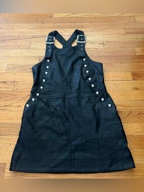 Nasty Gal Black Faux Leather Dress Size Small